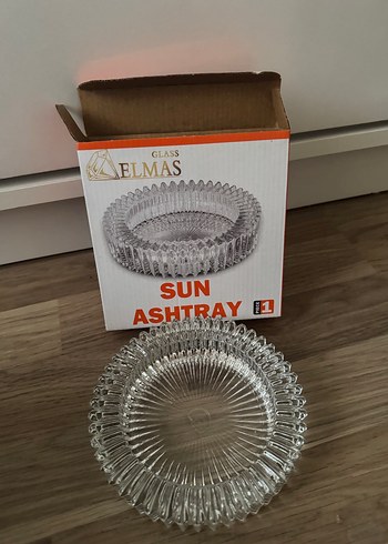 Vintage Parlak Cam Küllük - Görsel 2