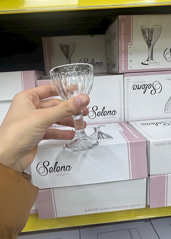 Selena Beyaz Cam Kadeh - Görsel 2