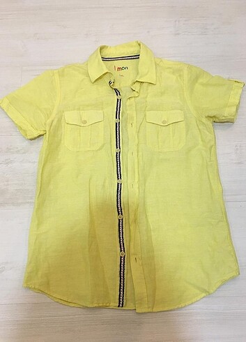 12-13 Yaş Beden sarı Renk Limon Company gömlek 12 yaş