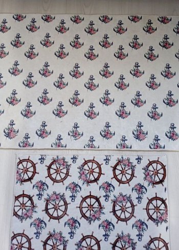 Beyaz Baskılı Banyo Paspası - Görsel 3