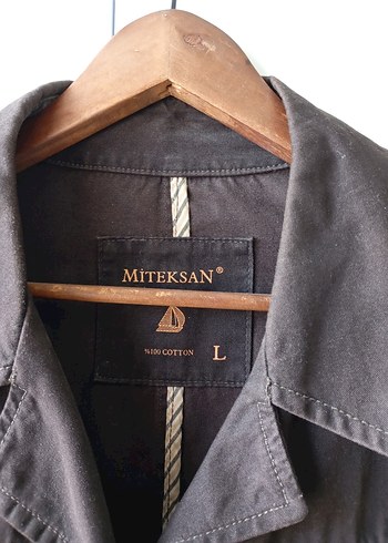 Düğmeli Kahverengi Erkek Kot Ceket - Görsel 6