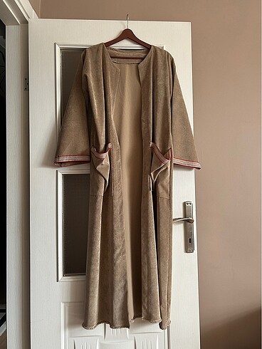 diğer Beden Fitilli ince süet kadife kimono