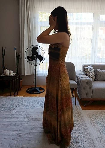 36 beden ,abiye taşlı elbise - Görsel 4