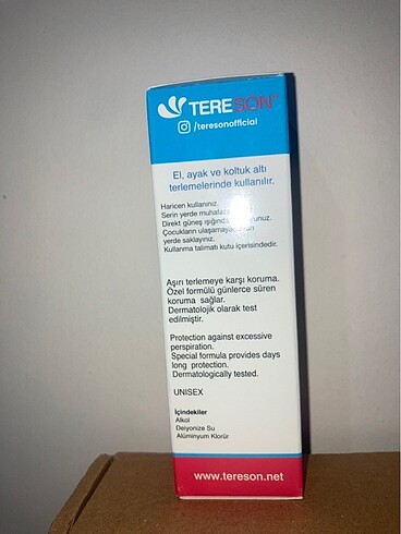 Beden Tereson Ter Önleyici Sprey 50 Ml