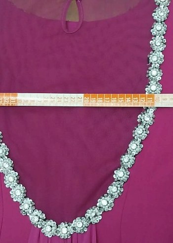 Bordo Drapeli Uzun Abiye Elbise - Görsel 9