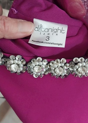 Bordo Drapeli Uzun Abiye Elbise - Görsel 10