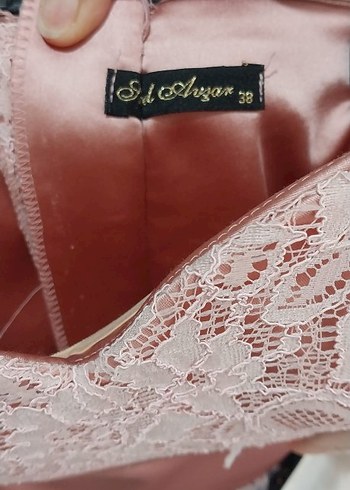 Drapeli Straplez Mini Pembe Gotik Abiye Elbise - Görsel 10