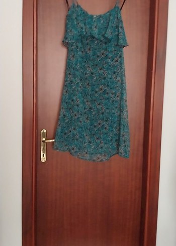 Turkuaz Bohem Midi Elbise - Görsel 2