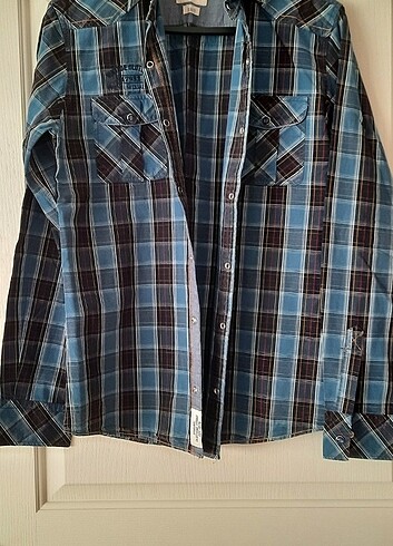 Harika ekoseli İtalyan marka gömlek  - Görsel 2