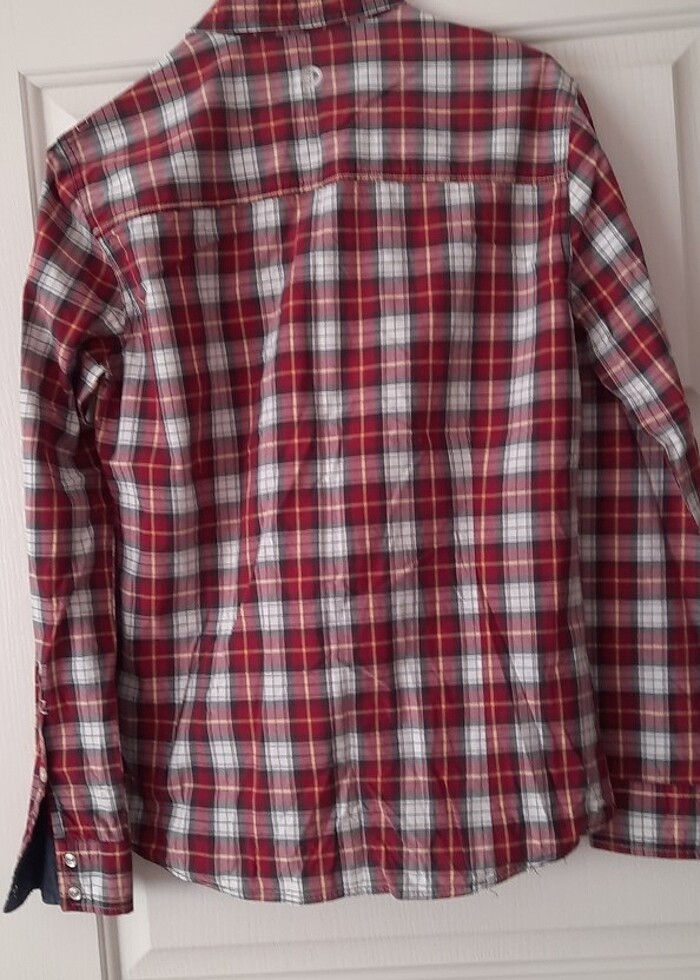 Hiç kullanılmadı ekoseli MAVİ  marka gömlek  - Görsel 4