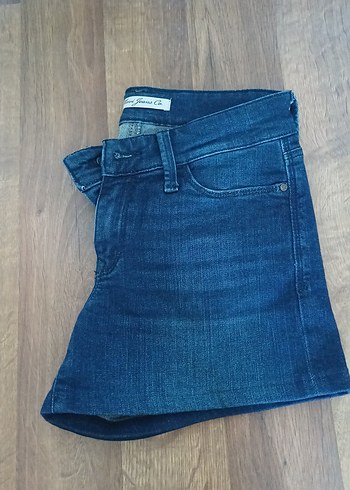 xs Beden mavi Renk Kadın Koyu Mavi Mini Denim Şort