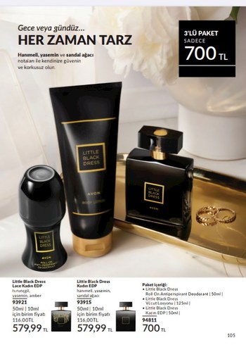 Avon Little Black Dress Kadın Parfüm Seti 3'lü