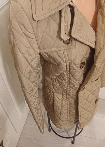 Bej Düğmeli Kadın Ceket - Görsel 2