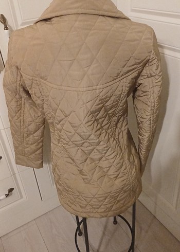 Bej Düğmeli Kadın Ceket - Görsel 4