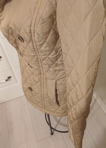 Bej Düğmeli Kadın Ceket - Görsel 3