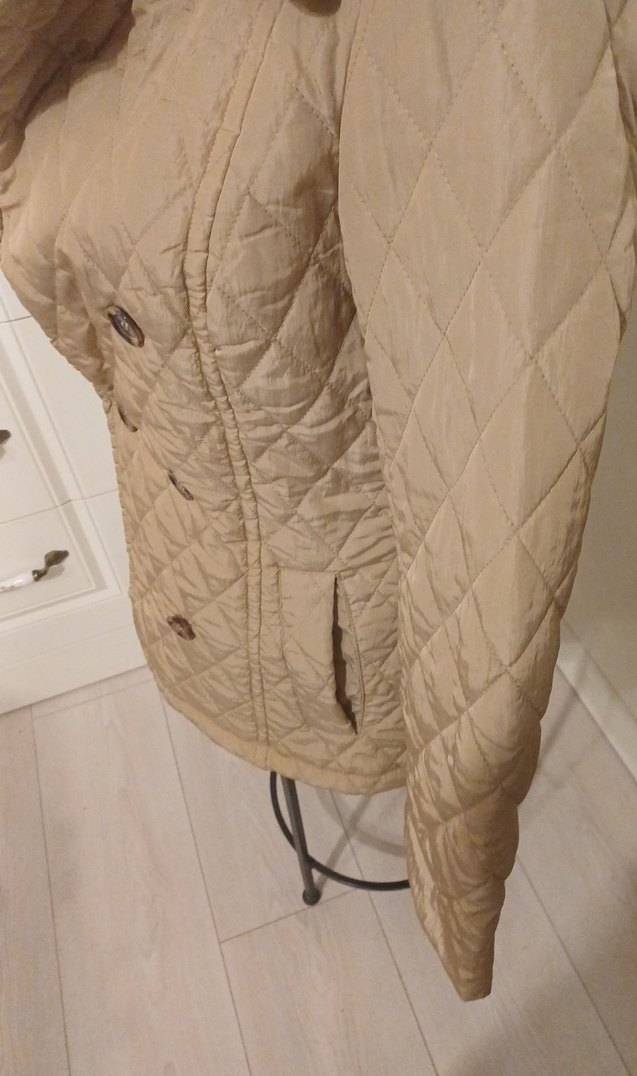 Bej Düğmeli Kadın Ceket - Görsel 3