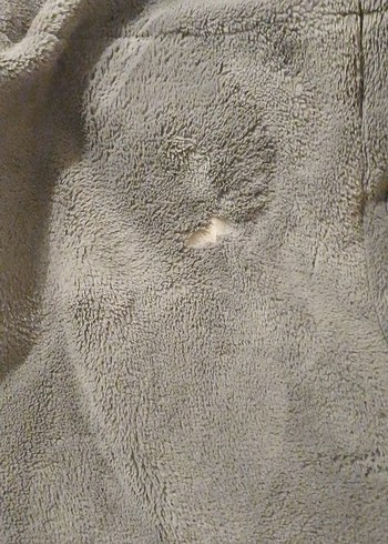 Zara gri Süet Uzun Kürklü Kaban iki kol arası 57cm boy 94cm - Görsel 6