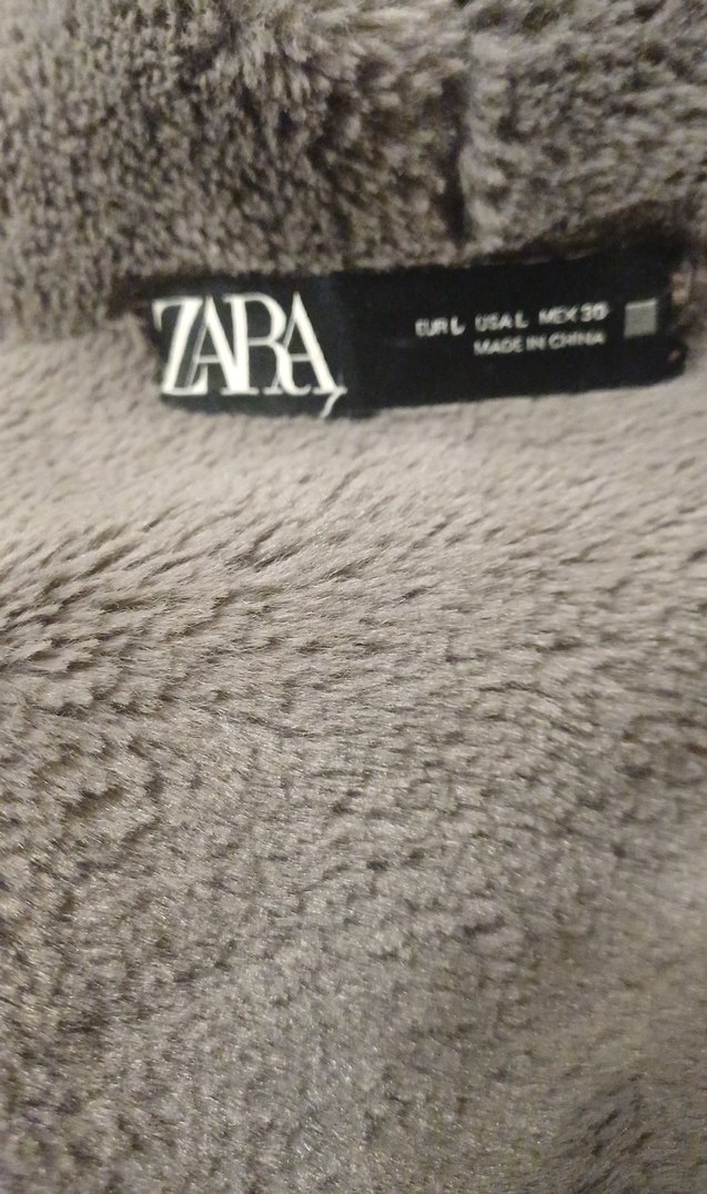 Zara gri Süet Uzun Kürklü Kaban iki kol arası 57cm boy 94cm - Görsel 5