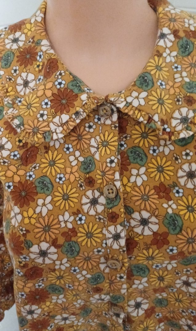 Çiçek Desenli Sarı Uzun Kollu Bohem Elbise iki kere giyildi - Görsel 2
