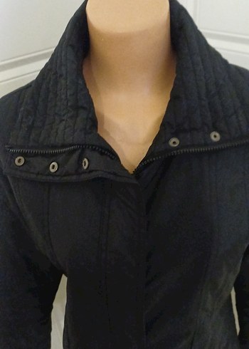 Siyah Düğmeli Midi Kadın Ceket - Görsel 2