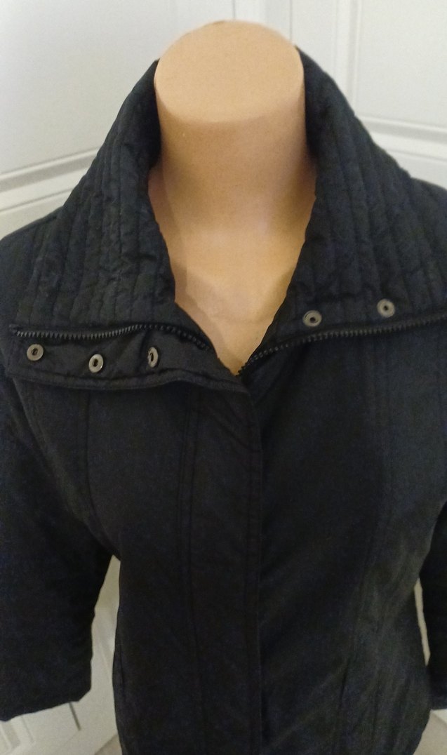 Siyah Düğmeli Midi Kadın Ceket - Görsel 2