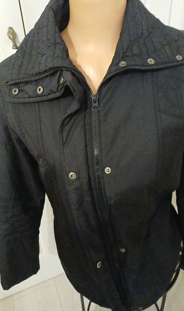 Siyah Düğmeli Midi Kadın Ceket - Görsel 4