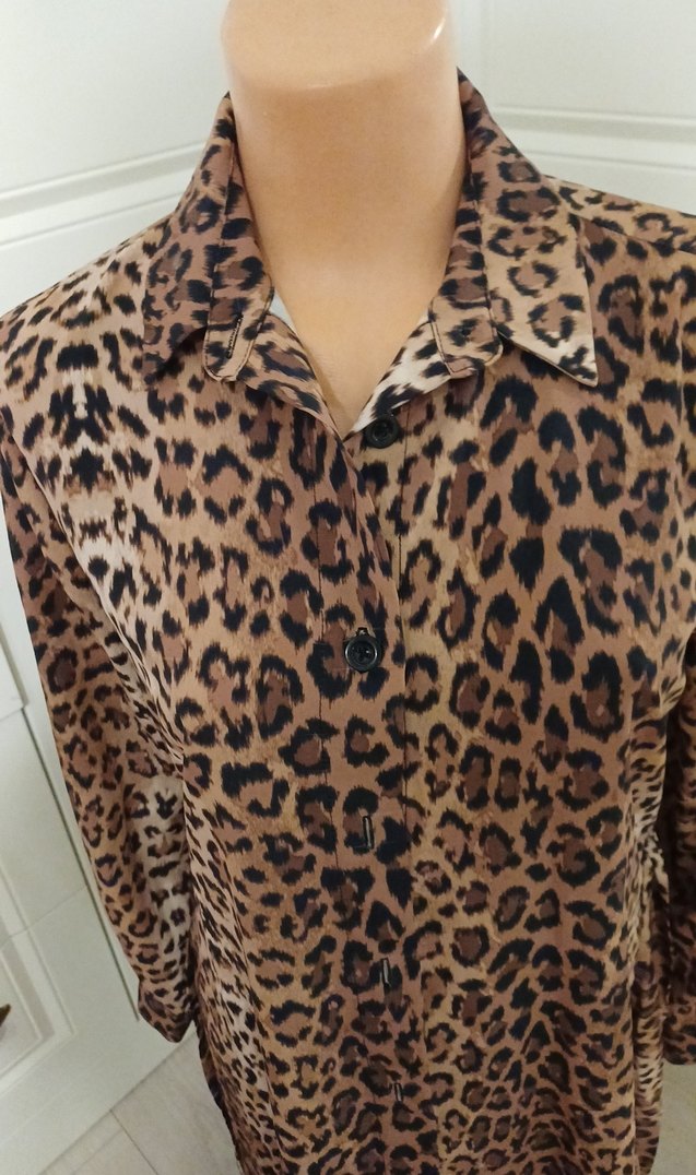 Leopar Desenli Uzun Kadın Elbise - Görsel 2