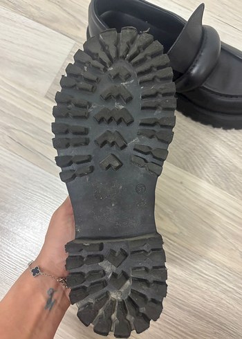 37 Beden Siyah Tokalı Kadın Loafer Ayakkabı
