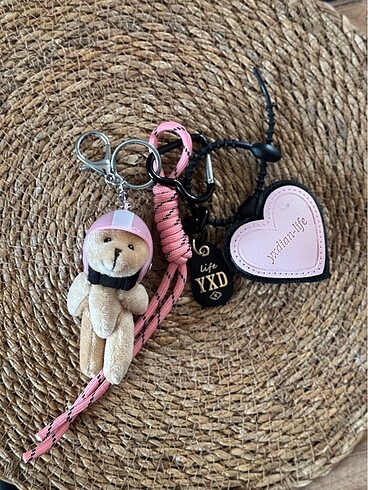 Kasklı ayıcıklı anahtarlık - Görsel 2