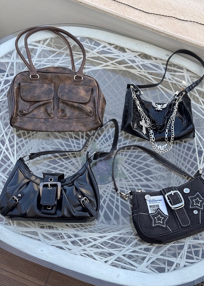 Y2k shein çanta vintage - Görsel 2