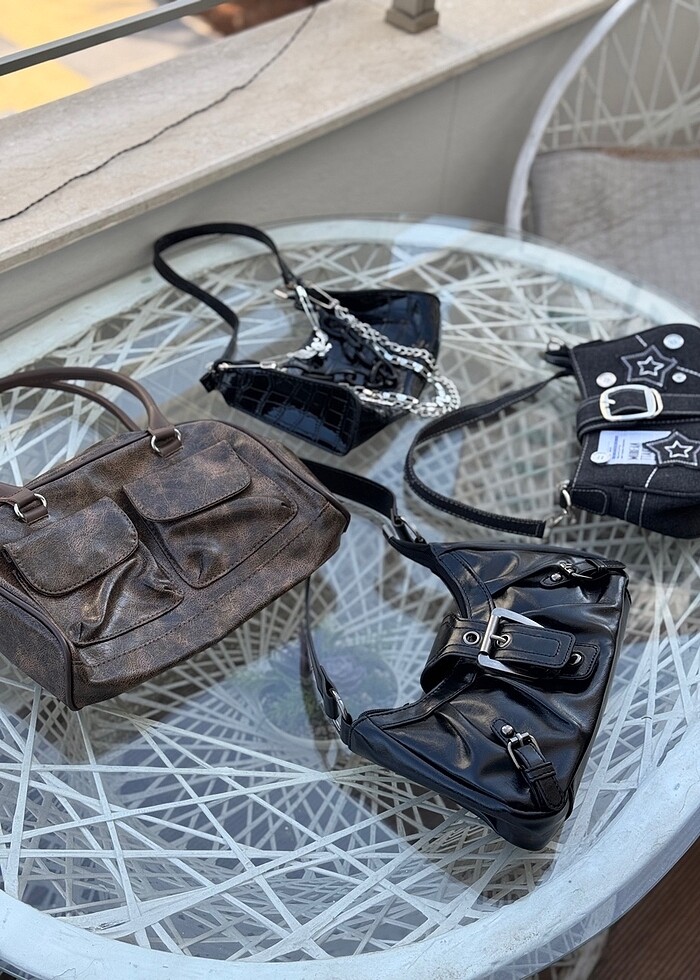 Y2k shein çanta vintage - Görsel 4