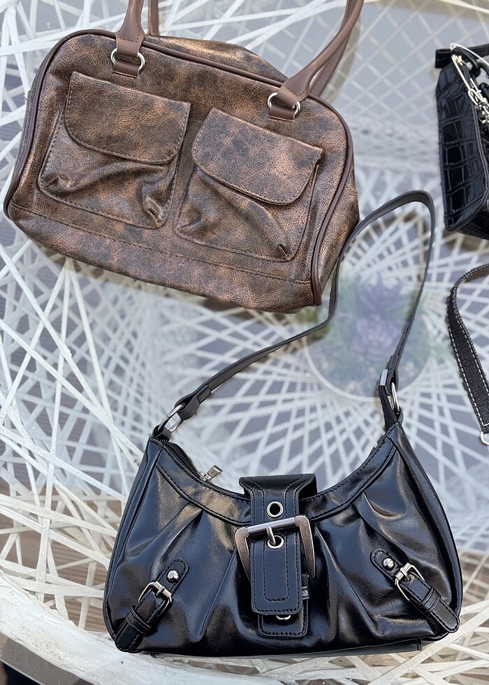 Y2k shein çanta vintage - Görsel 3