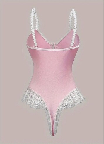 Body suit lolita pembe - Görsel 3