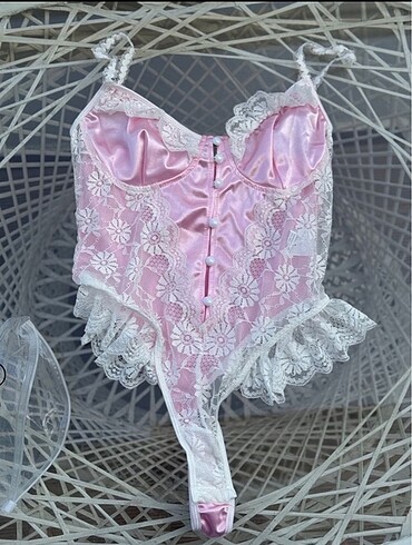 Body suit lolita pembe - Görsel 2