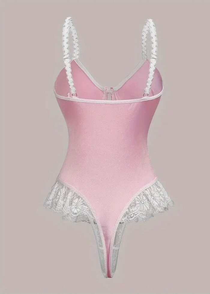 Body suit lolita pembe - Görsel 3