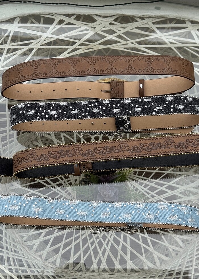 Tokalı kemer vintage retro kelebek - Görsel 2