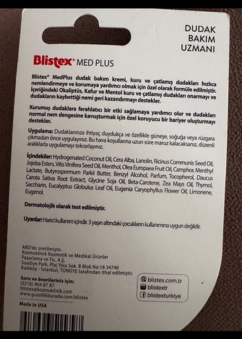 Blistex Med Plus Onarıcı Dudak Kremi 4,25g - Görsel 2