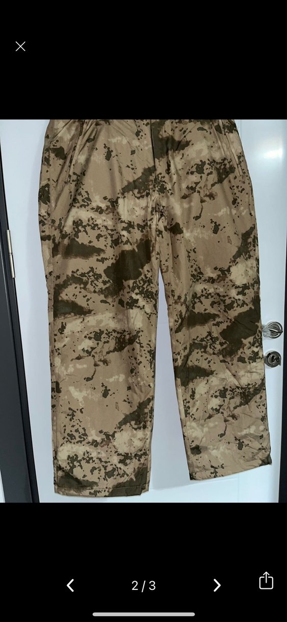 Kemerli Kamuflaj Desenli Soğuk İklim Erkek Pantolon - Görsel 2