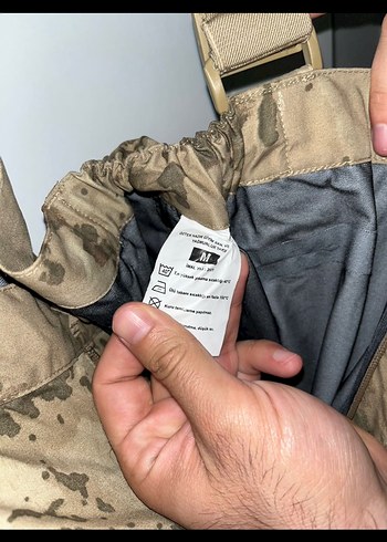 Bej Kamuflajlı Erkek Askılı Pantolon - Görsel 4