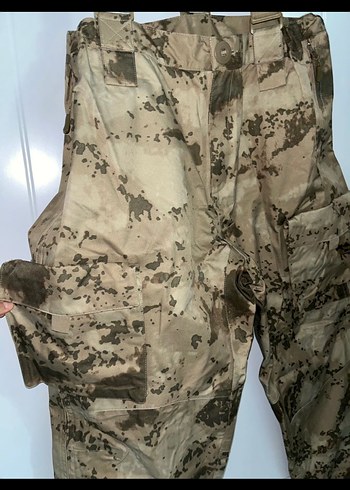 Bej Kamuflajlı Erkek Askılı Pantolon - Görsel 2
