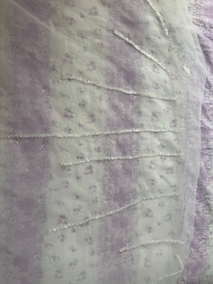 Beyaz Bohem Tarzı Drapeli Gelin Duvağı ve tacı - Görsel 2