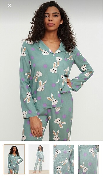 TrendyolMilla Tavşan Desenli Pijama Takımı