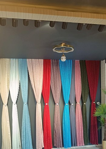 renkli tül fon perde - Görsel 4