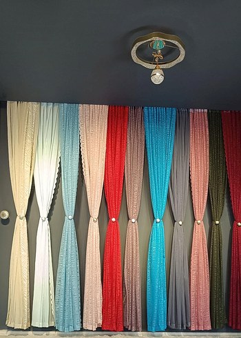 renkli tül fon perde - Görsel 2