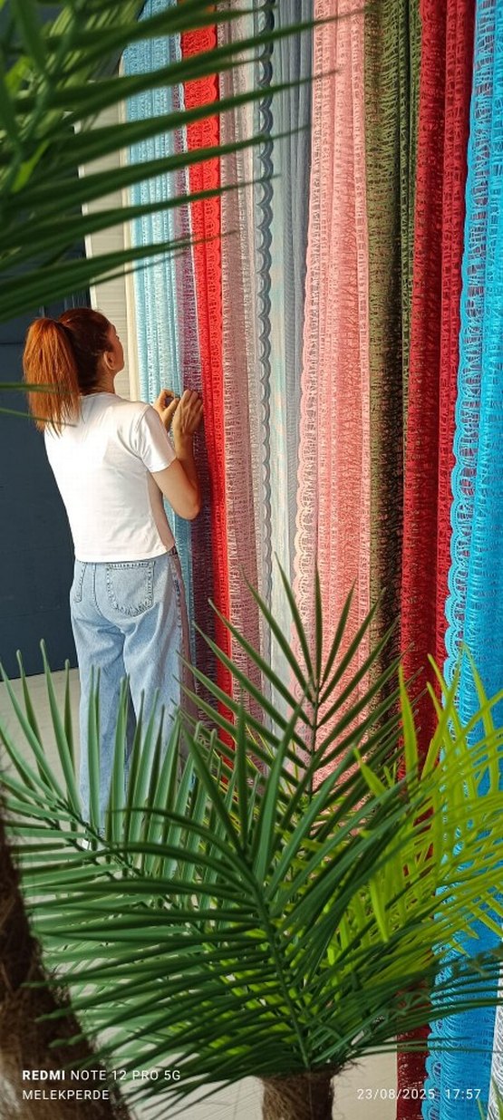 renkli tül fon perde - Görsel 3