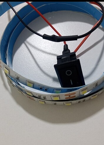 3 metre beyaz ışık pil aparatlı şerit LED - Görsel 2