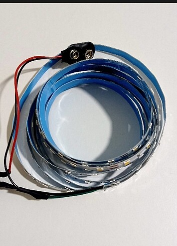 3 metre beyaz ışık pil aparatlı şerit LED - Görsel 3