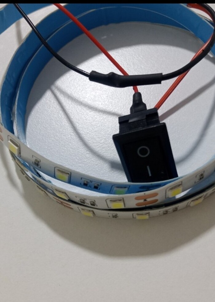 3 metre beyaz ışık pil aparatlı şerit LED  - Görsel 2