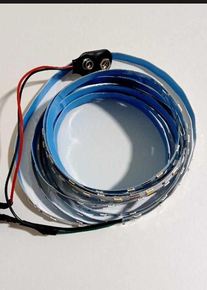 3 metre beyaz ışık pil aparatlı şerit LED  - Görsel 3