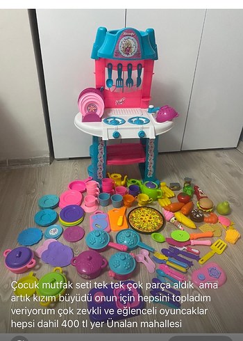 Renkli Çok Parçalı Çocuk Mutfak Seti